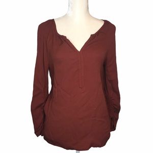 Point Sur by J. Crew Drapey Open V Neck Top